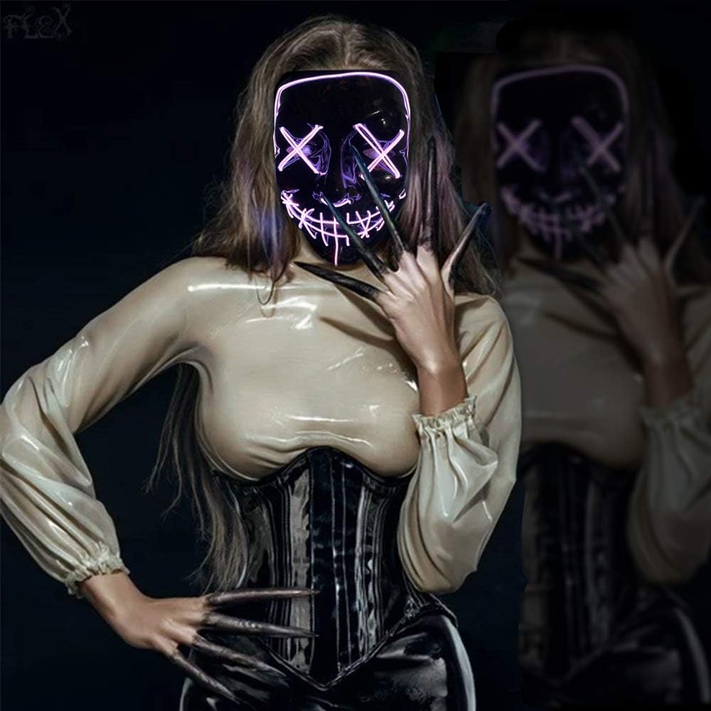 LED Light Up Halloween Mask