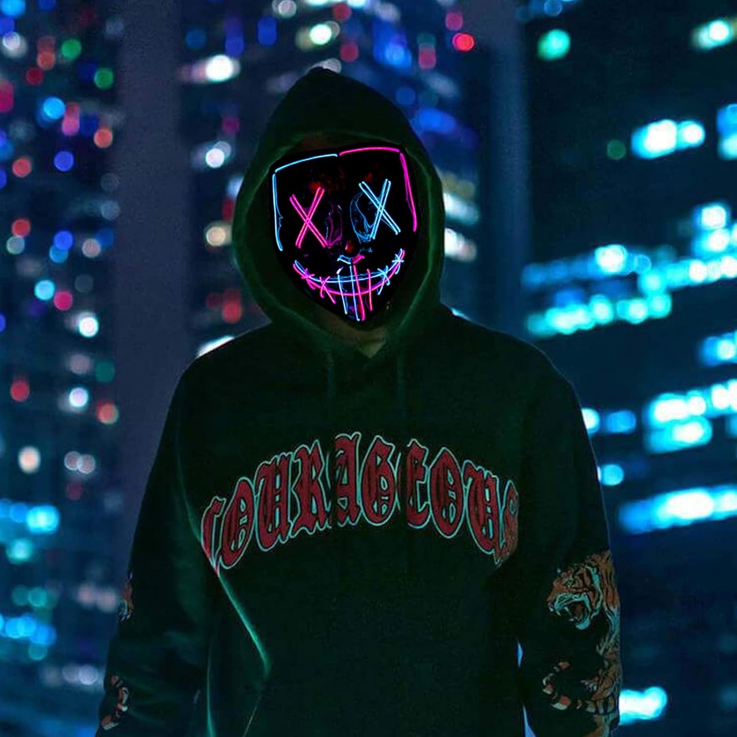 LED Light Up Halloween Mask