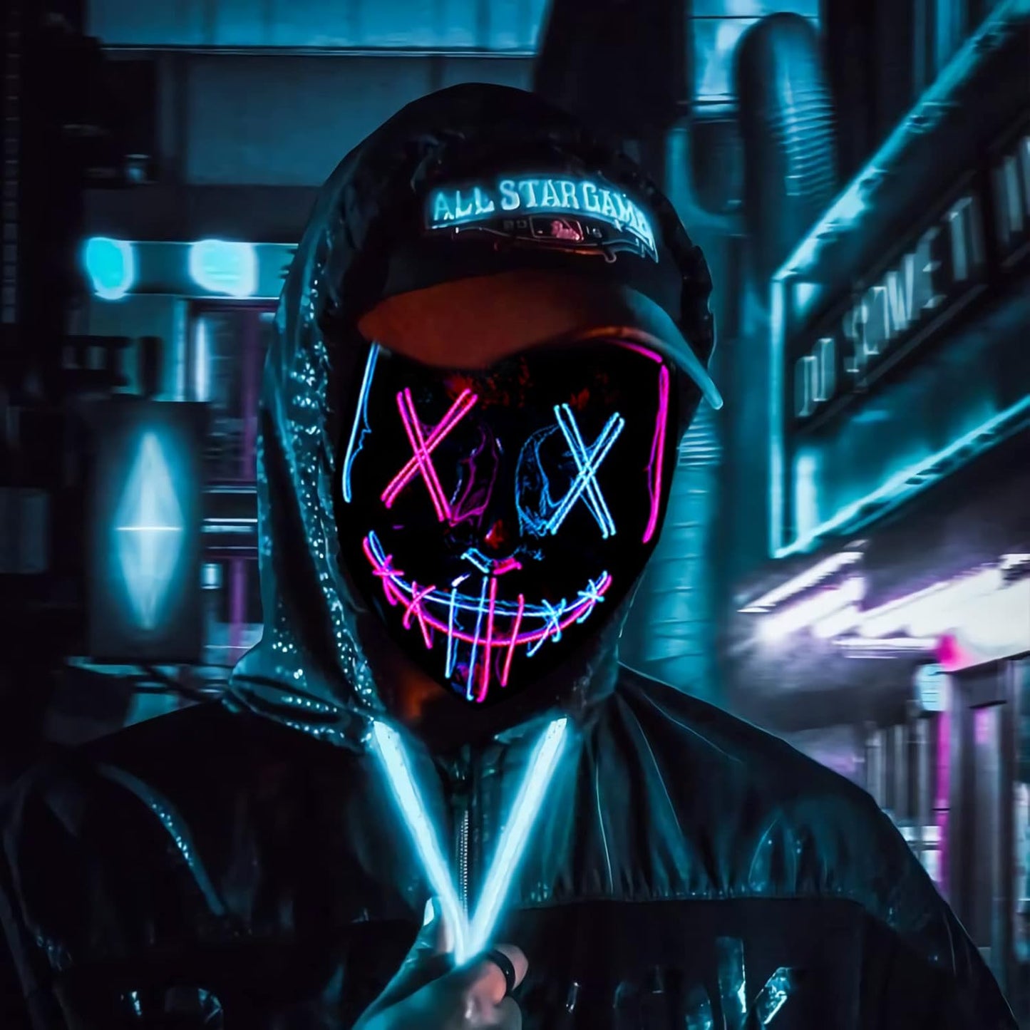 LED Light Up Halloween Mask