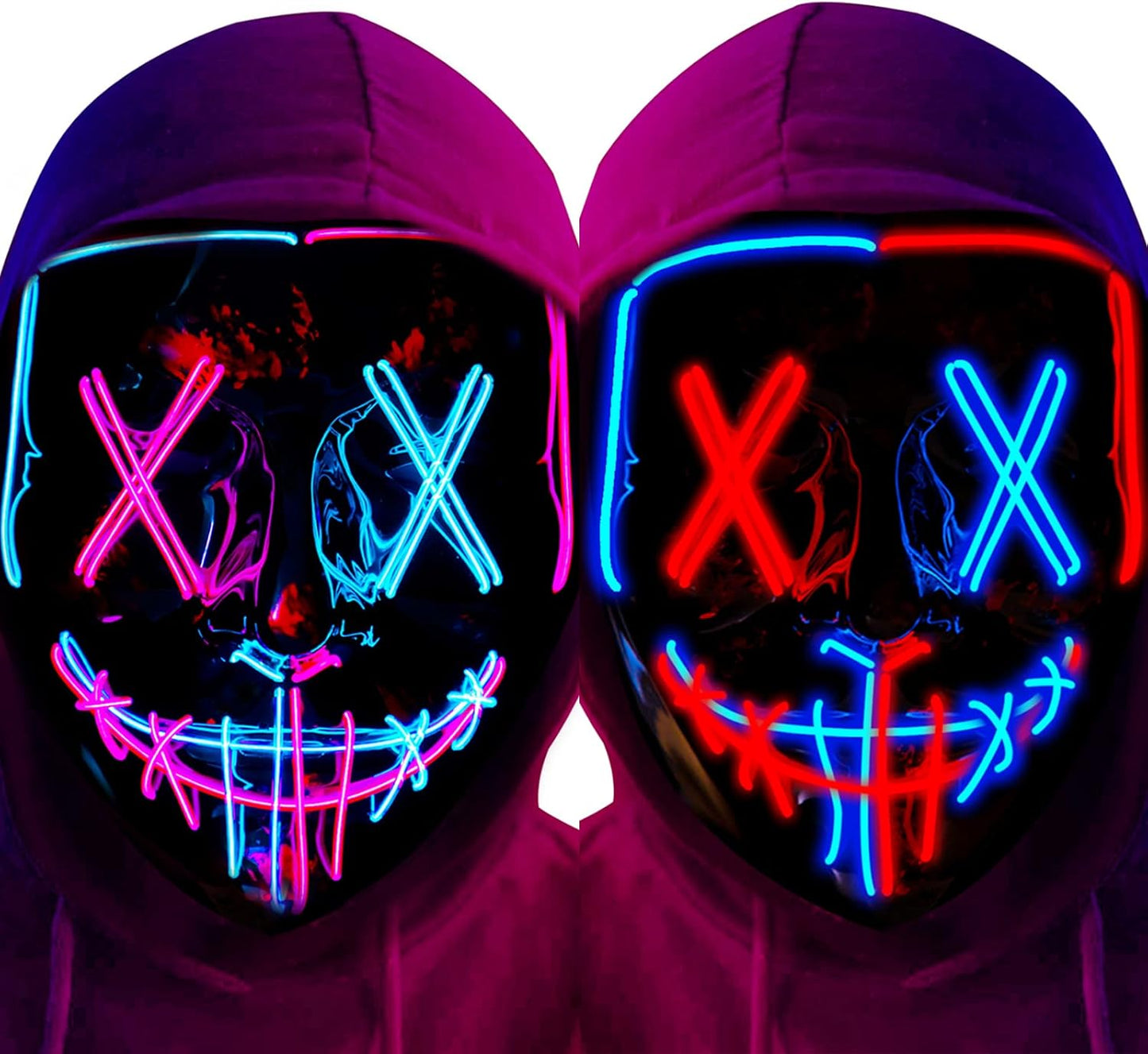 LED Light Up Halloween Mask