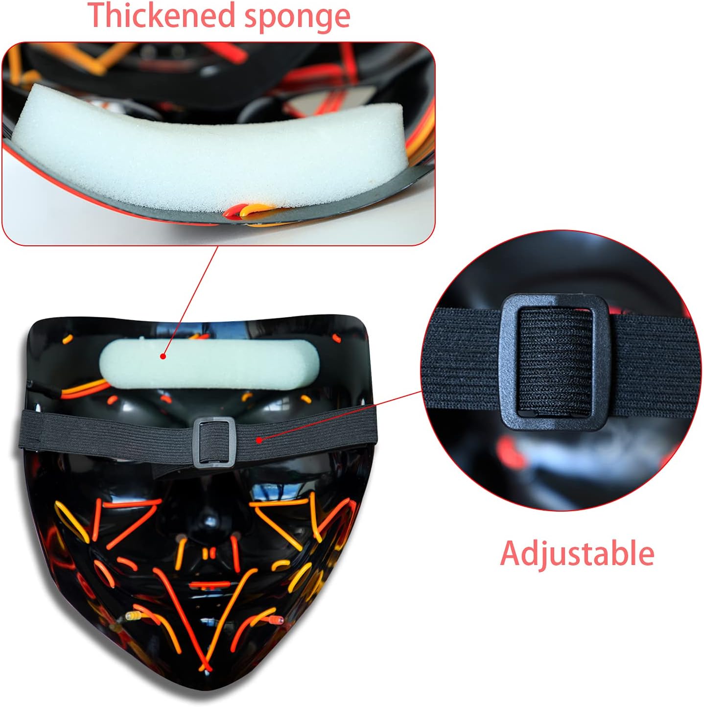 LED Light Up Halloween Mask