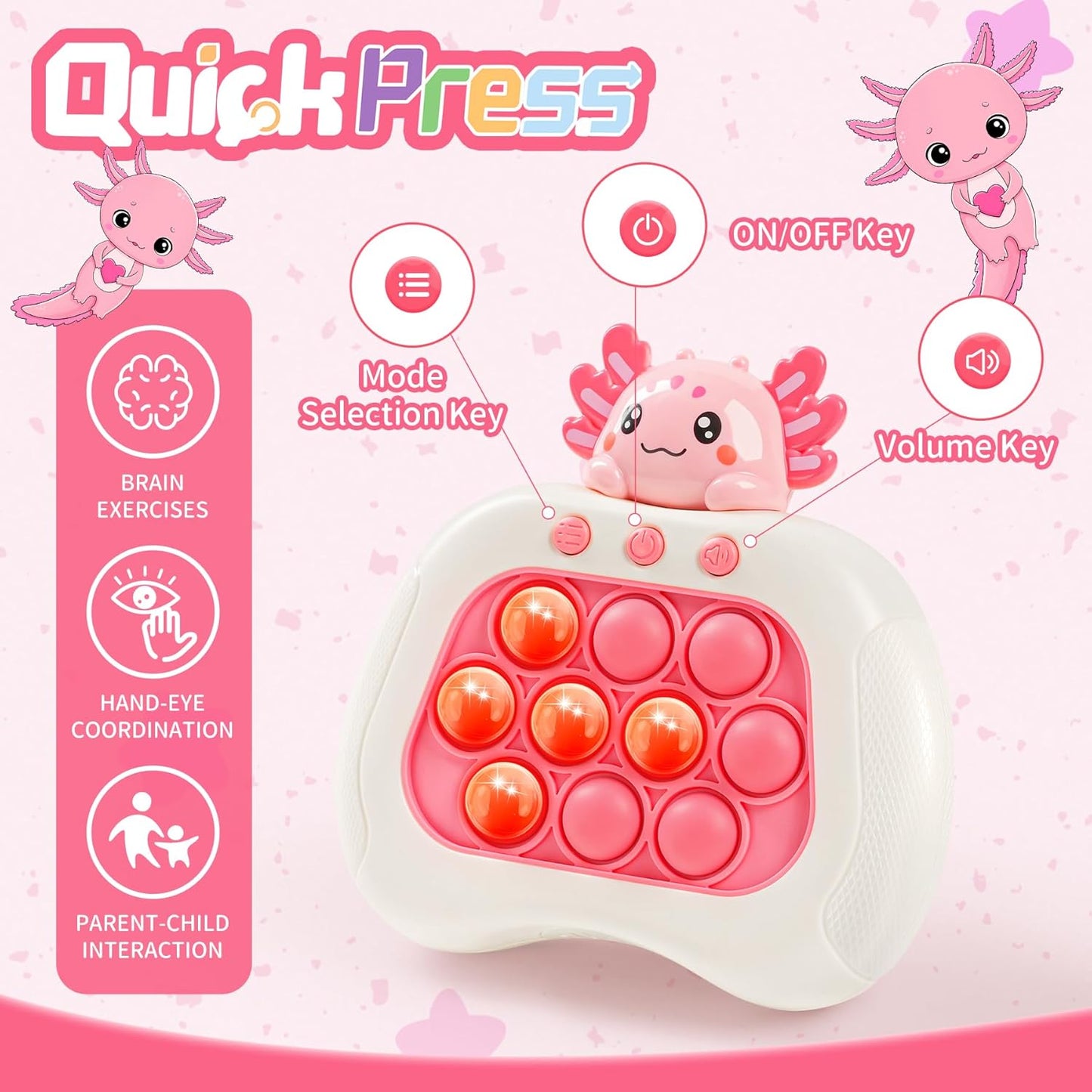 Halloween Light Up Fidget Toy Pop Game for Kids Adults