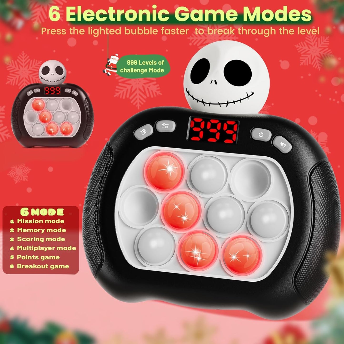 Halloween Light Up Fidget Toy Pop Game for Kids Adults