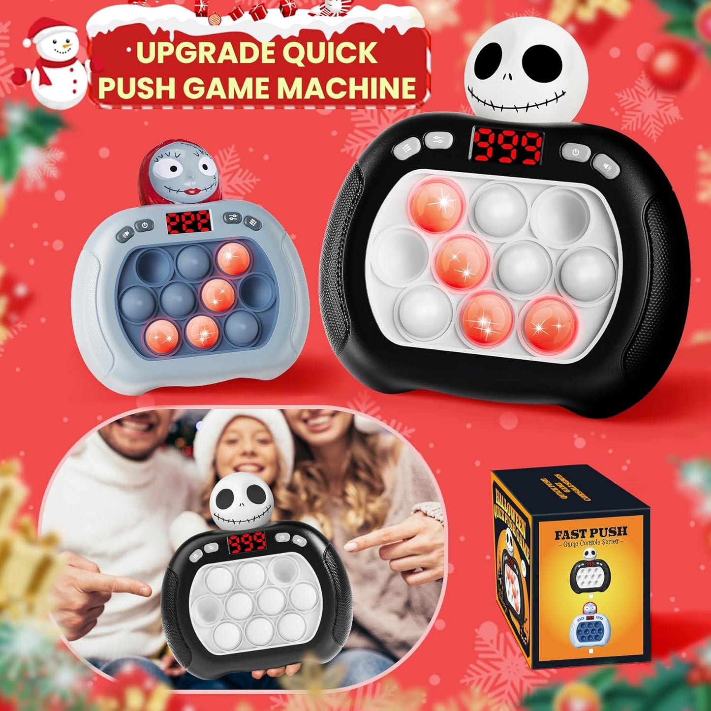 Halloween Light Up Fidget Toy Pop Game for Kids Adults
